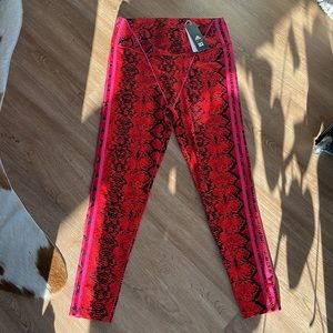 Ivy Park Adidas’s Collab Pink & Red Snake Print Tights